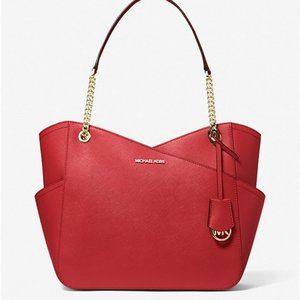 MICHAEL MICHAEL KORS Jet Set Large Saffiano Leather Shoulder Bag
